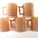 Set of 5 Whataburger Milk Glass Nickel Mugs
