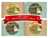 SALE Printable Retro Christmas BEER Bottle Labels 2012 Il_170x135
