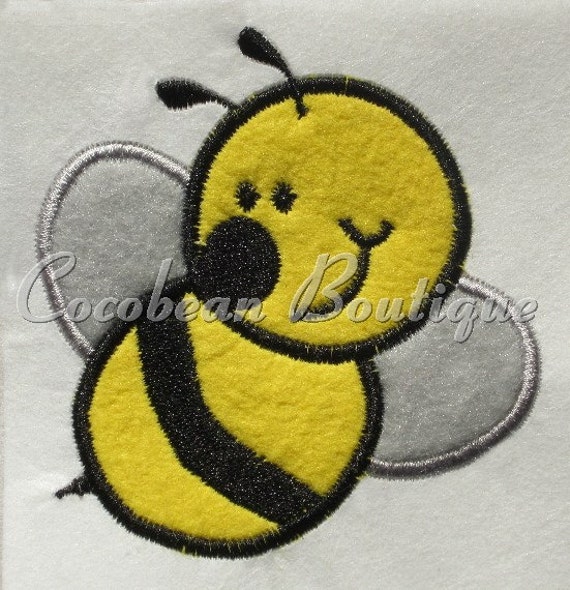 Bumble Bee embroidery applique