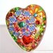 Heart shaped glitter resin ring - peace signs ring - candy resin ring - adjustable ring base - statement ring by Sparkle City Jewelry