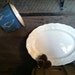 Lovely Ivory Ironstone Cottage Chic/Farmhouse Platter/Wedding/Christmas