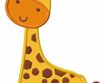 Instant Download Giraffe Applique Machine Embroidery Design NO:1260