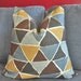 ON BOTH SIDES - Pillow Cover- Decorative Pillow Cover - Throw Pillow Cover - Robert Allen - Triangle - 18x18 inch