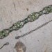 Vintage Silver Choker With Green Stones
