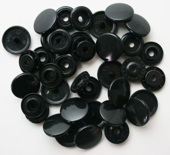 100 Sets Black B-5 KAM Plastic Resin Snaps For by BreesBasement