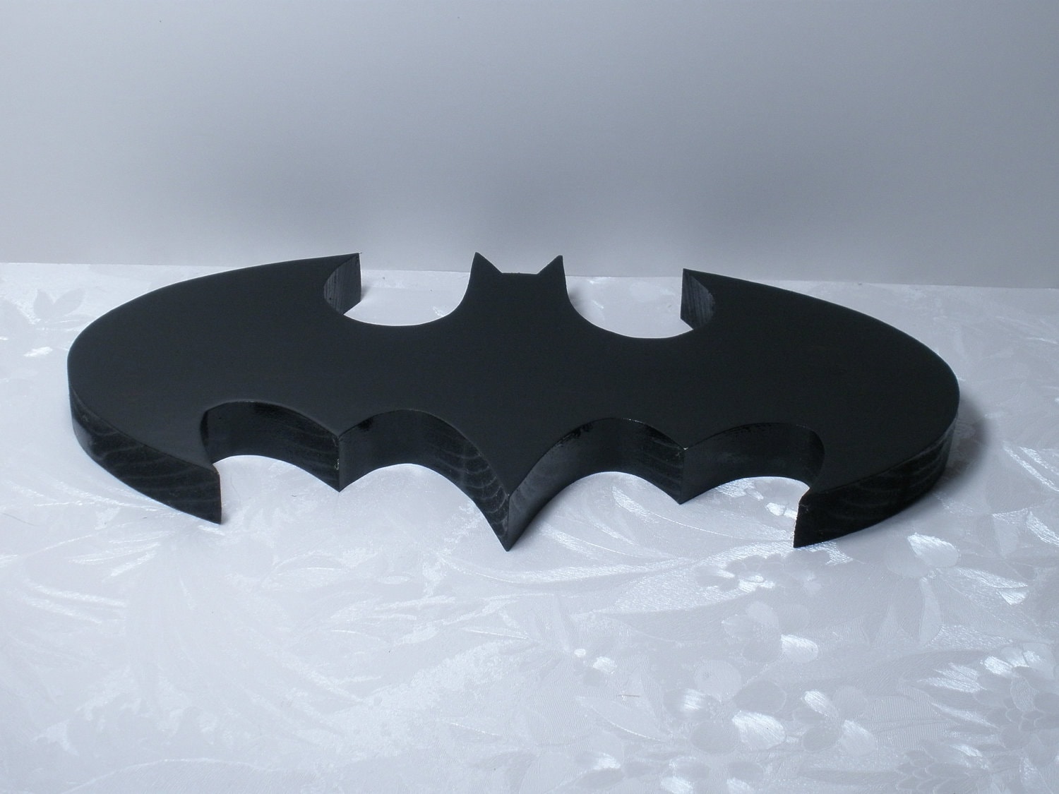 Batman Wood Logo Wall Art or Key Holder Solid Pine Wood