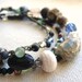 Black And White Layered Bracelet Silver Toggle