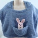 Childrens blue organic cotton poncho