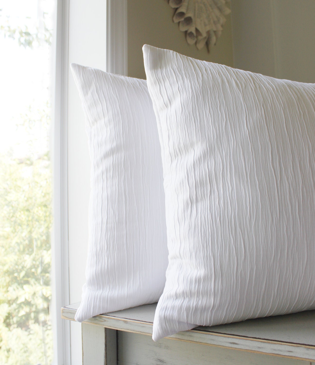 soft white pillows