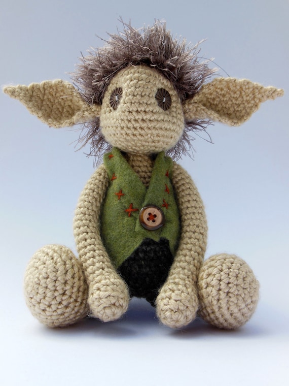 Amigurumi Crocheted Goblin Guy by AychZeeMakery on Etsy