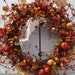 Pumpkins and berries gone wild wreath, fall wreath, autumn wreath, fall door decor