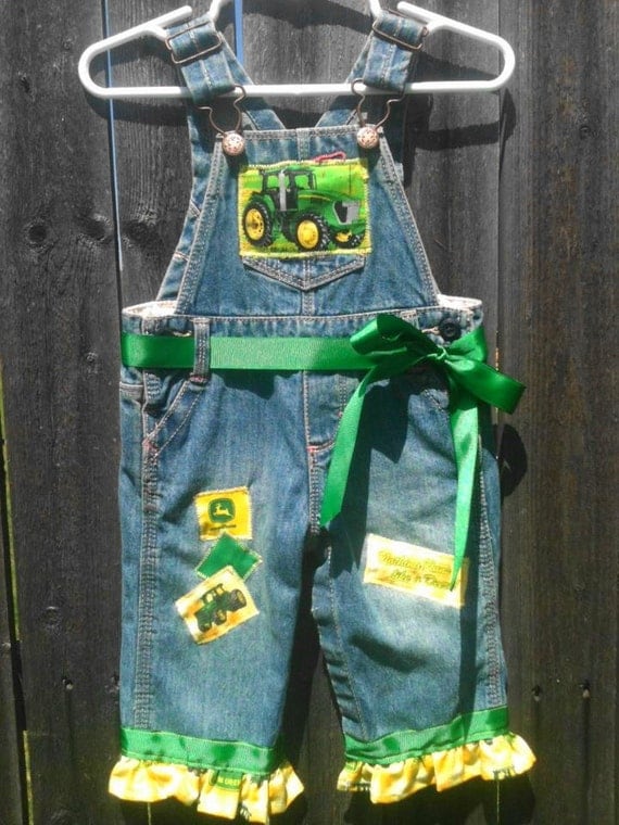 Items similar to John Deere Overalls for Girl on Etsy