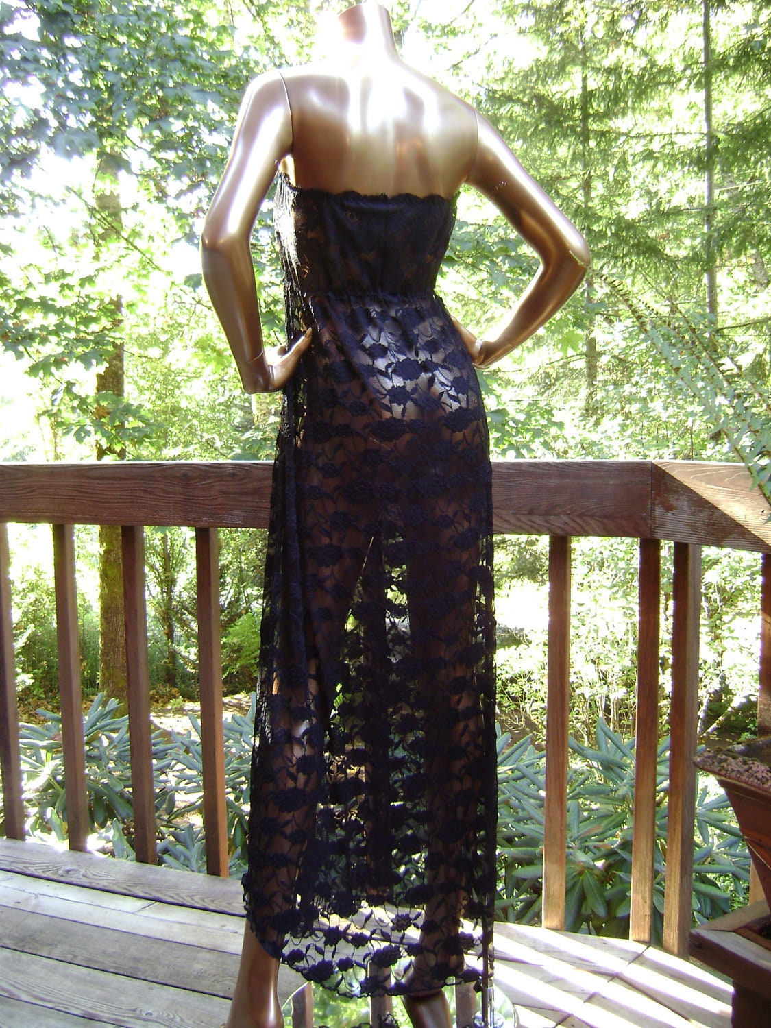 lace lingerie gown
