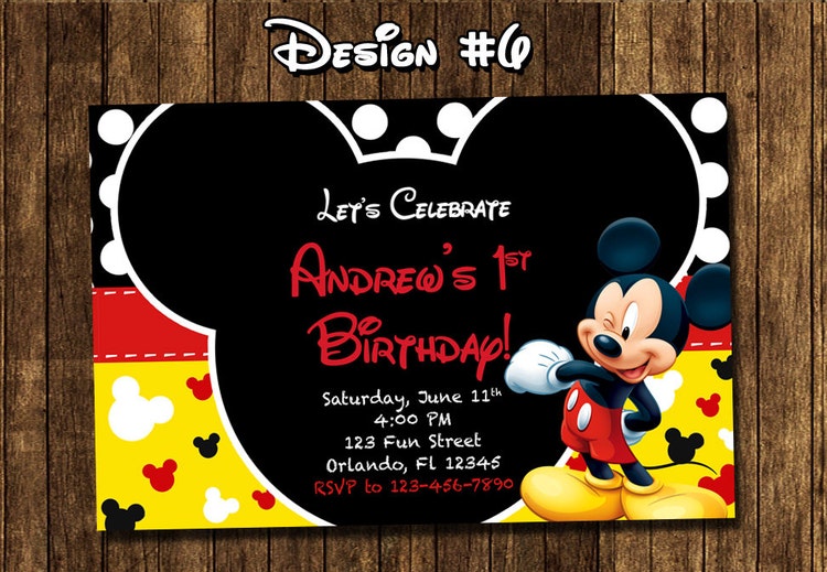 Mickey Mouse Baby First Birthday Party Photo by funinvitez on Etsy