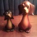 Vintage Midcentury Dachshund Salt & Pepper Shakers - 1950s Japan