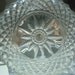 Vintage Arcoroc France Diamant pattern diamond cut glass bowl with sun starburst center - circa 1965
