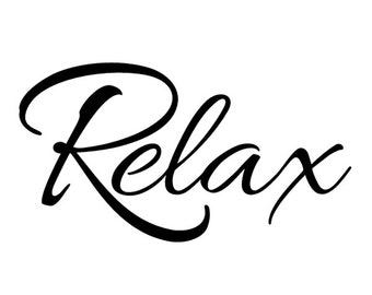 Relax decal  Etsy