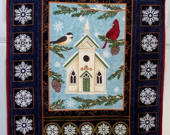 Church Among the Snowflakes Wall Hanging