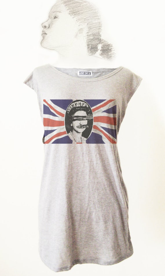 Retro Sex Pistols God Save The Queen Punk Rock T Shirt By