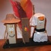 Wood block Thanksgiving decoration