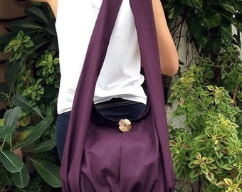 Handbags Canvas Bag Shoulder bag Sling bag Hobo bag Boho bag Messenger bag Tote bag Crossbody Purse Dark Purple