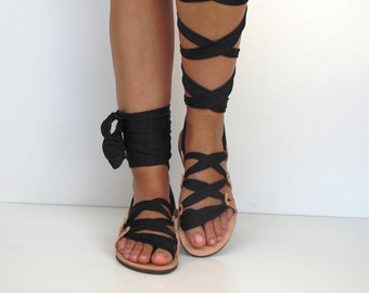 White Tie Up Gladiator Sandals Images  Pictures - Becuo