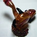 reserved for melignant Red/ Purple Horned Droplock Side Car GLASS Pipe FREE Shipping Large Heavy Clean Color Change Bowl Unique