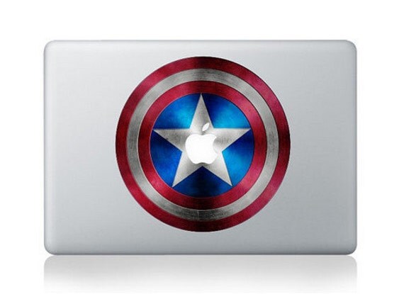 captain america apple laptop sticker captain america apple laptop sticker