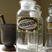 1850s Hand Blown Glass Apothecary Bottle "P.COLOCYN." - Wax Label Under Glass Pharmacy Medical Antique