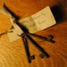 3 keys ENGLISH SCHOOL keys made in great britian ANTIQUE great collection england 1920s great collect vintage skeleton keys lot number 13
