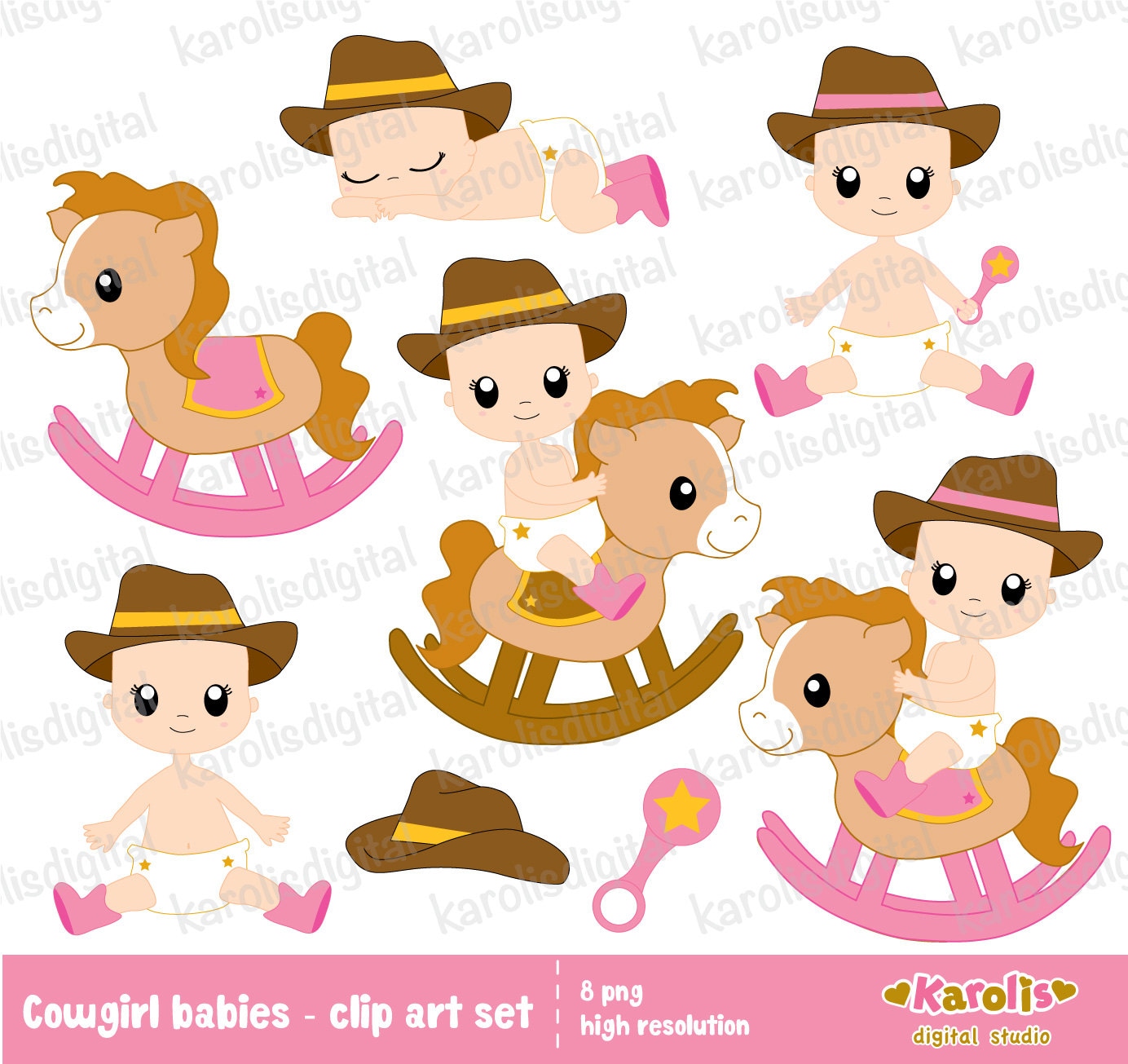 cowgirl baby shower clip art - photo #3