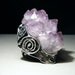 Large Druzy Ring - Tiffany Technique - Raw Gemstone Ring - Asymmetrical Ring - 2,2 inch - Amethyst Druse
