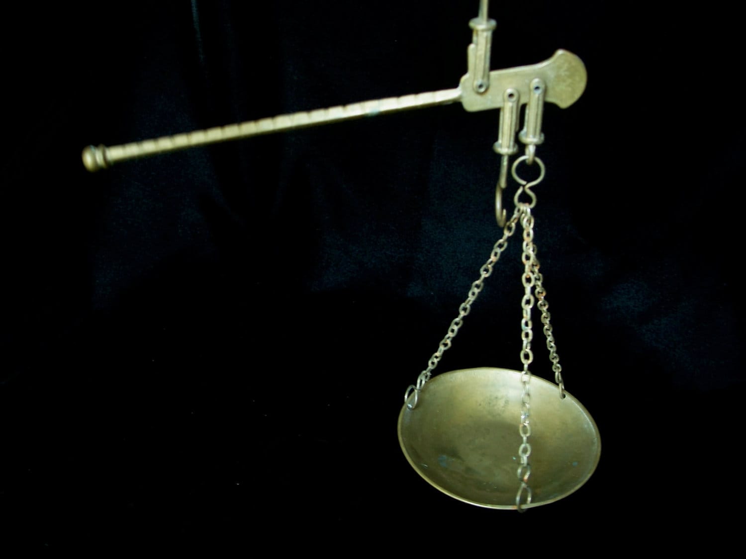 Vintage Brass Hanging Balance Scale Arm Scale Steelyard