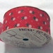 Vintage Craft Ribbon Red with Tiny White Flowers 3 Yards