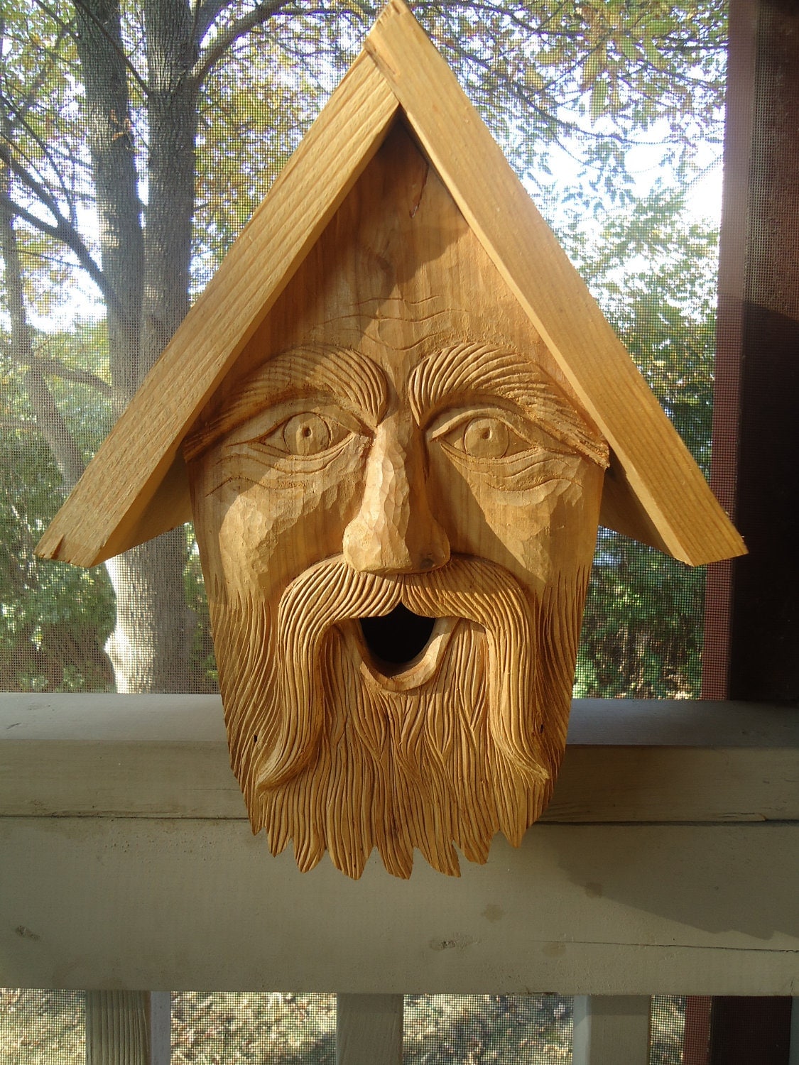 Hand made cedar birdhouse perfect for indoor or outdoor use