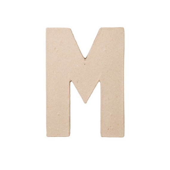 8 INCH Paper Mache Letter M - Craft and Party Supplies Il_570xn