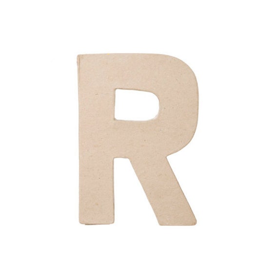 8 Inch Paper Mache Letter R - Craft and Party Supplies Il_570xn