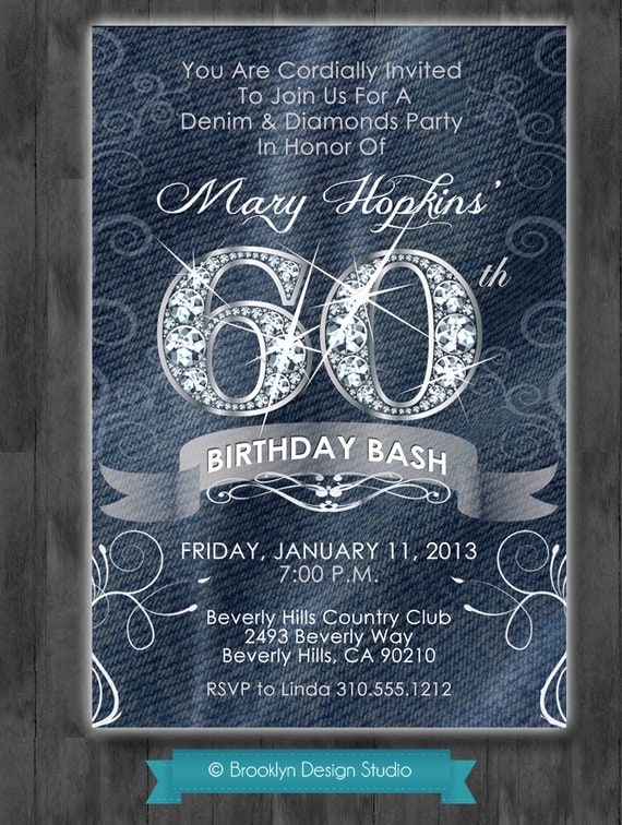 Denim And Diamonds Invitation Ideas 2