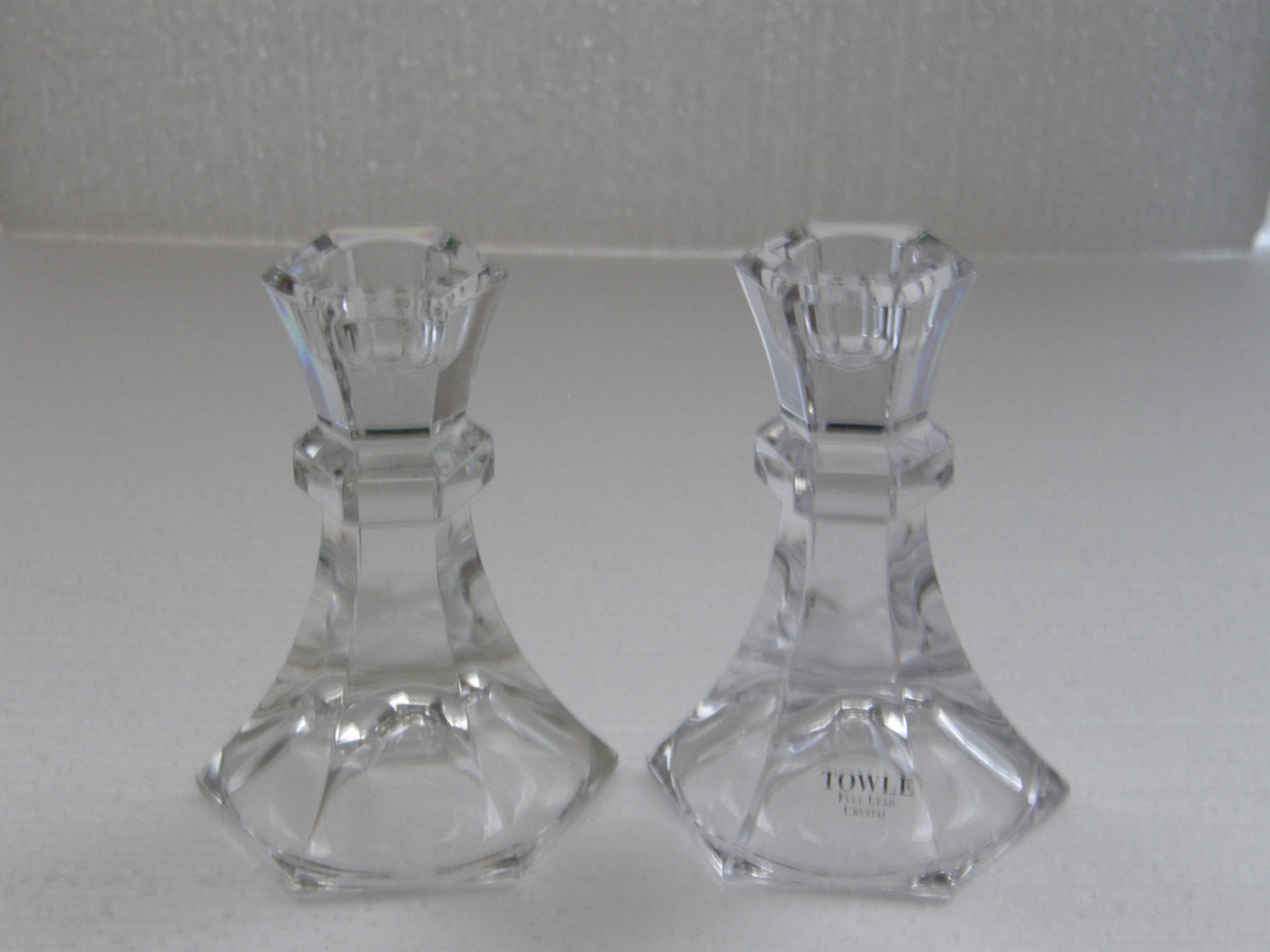 Towle full lead crystal candle holders