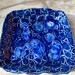 Blue Beach Stones Ceramic Dish with sapphire melted glass