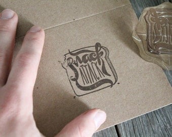 Custom Logo Stamp ( 2" x 2" ) - Custom Stamp - Customized Stamp - Personalized Rubber Stamp - Stamp Custom - Clear Rubber Stamp