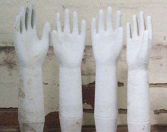Vintage Industrial Porcelain Glove Moulds