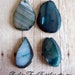 Bead, precious, gemstone, natural, stone, nugget Teal Blue Agate Oval Focal Pendant Beads -4