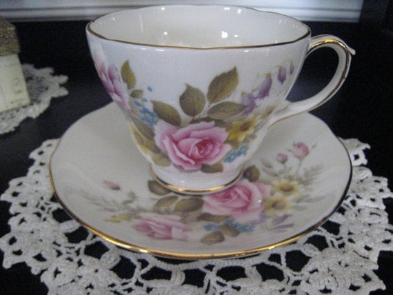 Duchess Bone China England Summer Pattern by kellyrosevintage