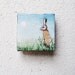 Moon Rise Rabbit - Original Painting - Wall Art. Nursery. Home Decor.