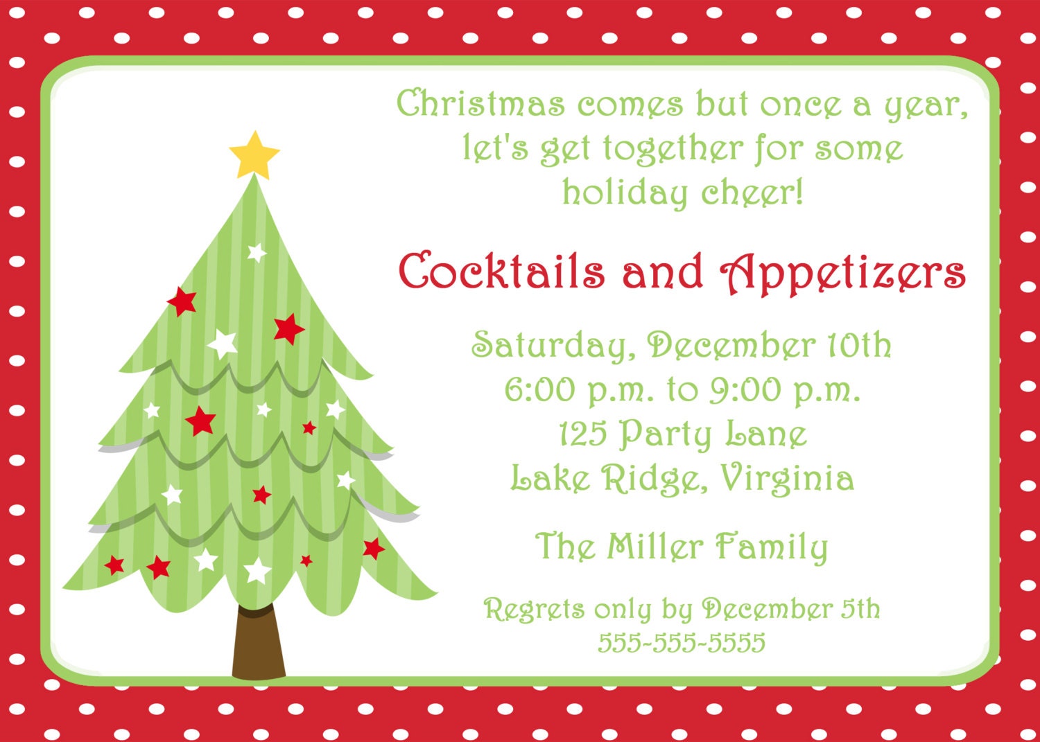 Holiday Party Invitation Template 7