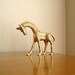 Vintage Brass Baby Giraffe Figurine, Gold Giraffe Statue
