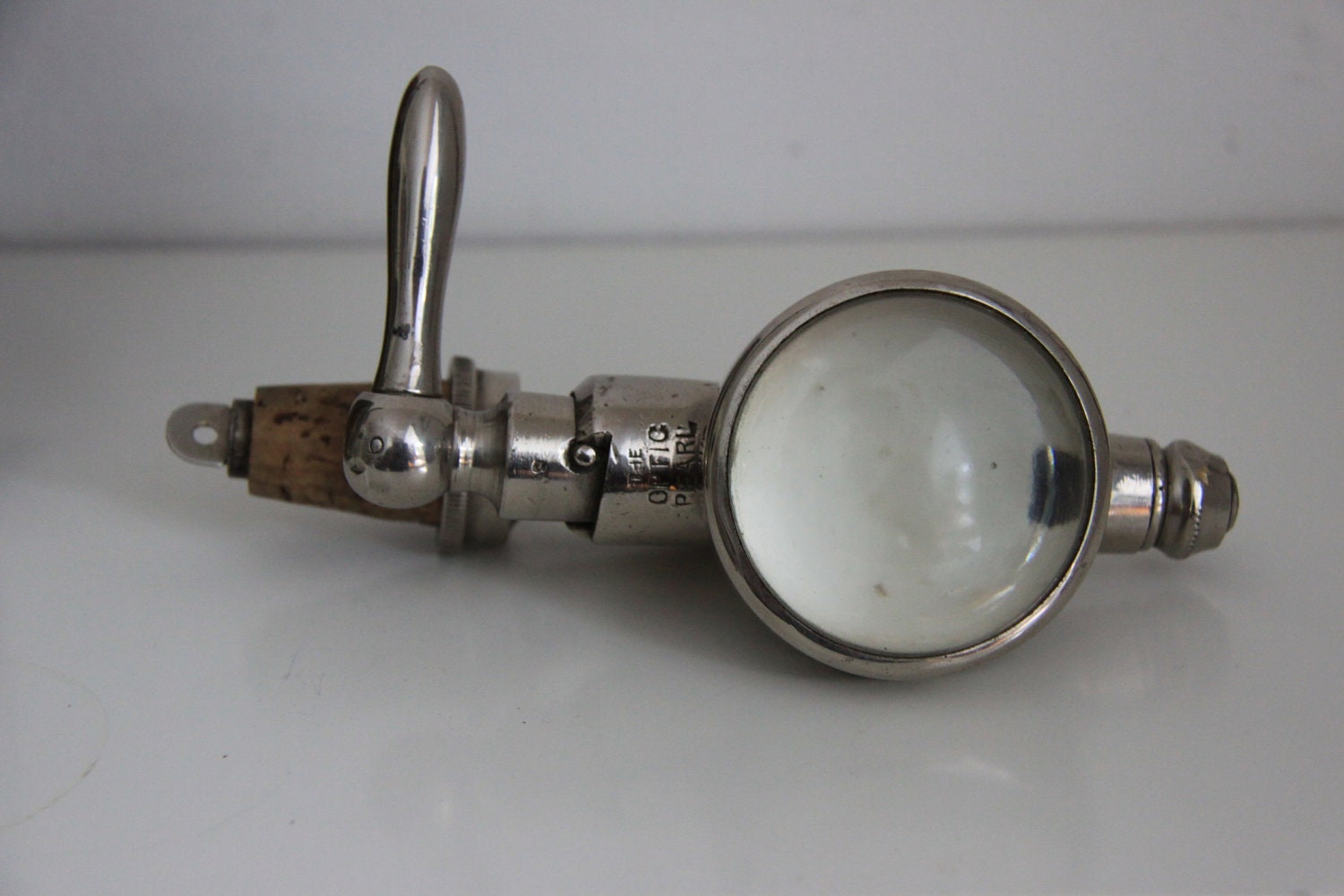 Spirit Bottle Optic Pearl Measuring Tap 1930s beautiful