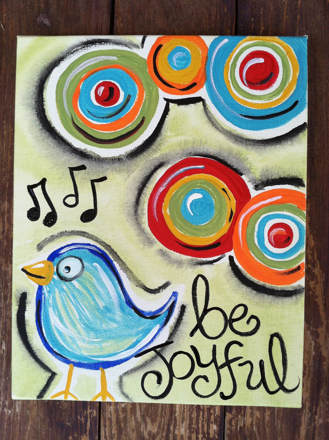 Be Joyful Painted Canvas