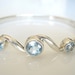 Antique Aquamarine Sterling Silver Bracelet Aquamarine, Antique Jewelry, Faceted Aquamarine